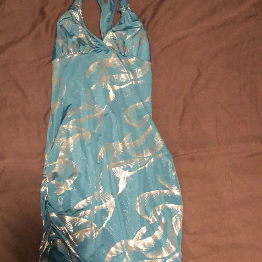 Pretty dark teal dress